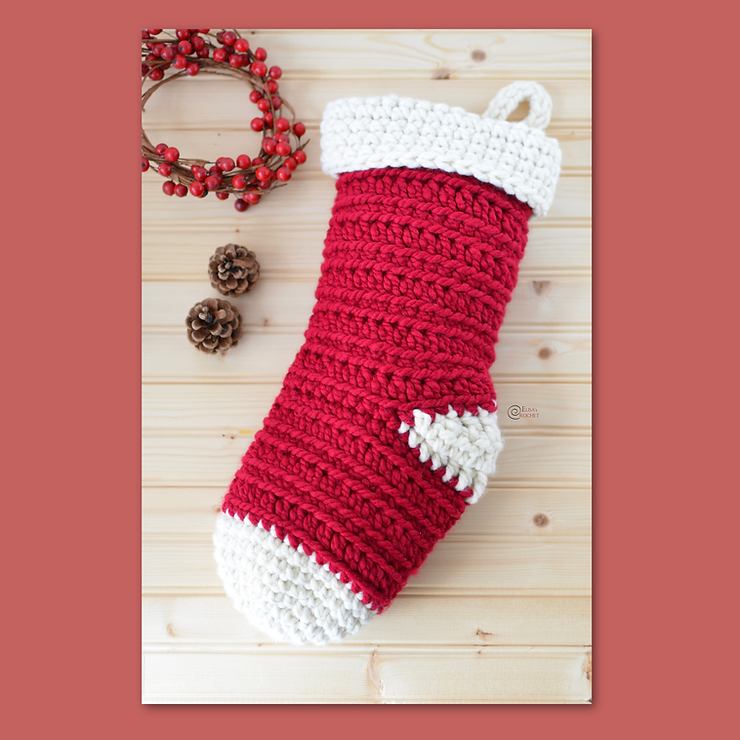 Ribbed Christmas Stocking